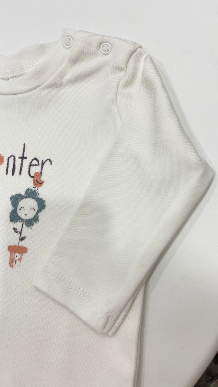 Ensemble bébé 3 pièces – Sweat-shirt à capuche fleuri + t-shirt imprimé et pantalon assorti 🌸🌈